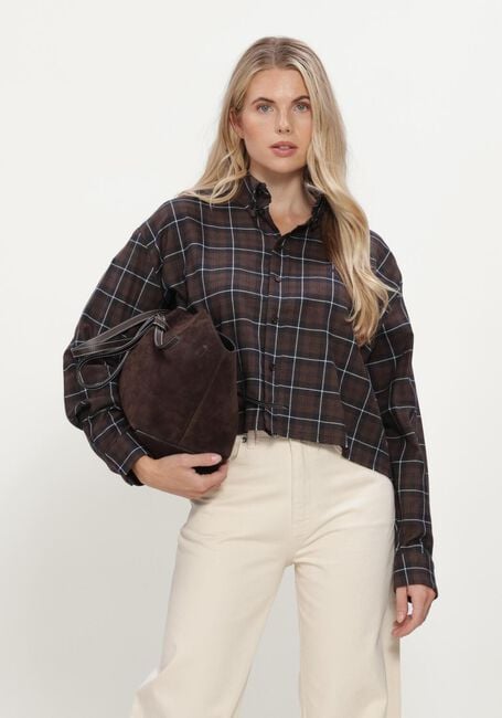 Bruine JOHNY Top FRANKIE CROP FLANEL CHECK SHIRT CROP - large