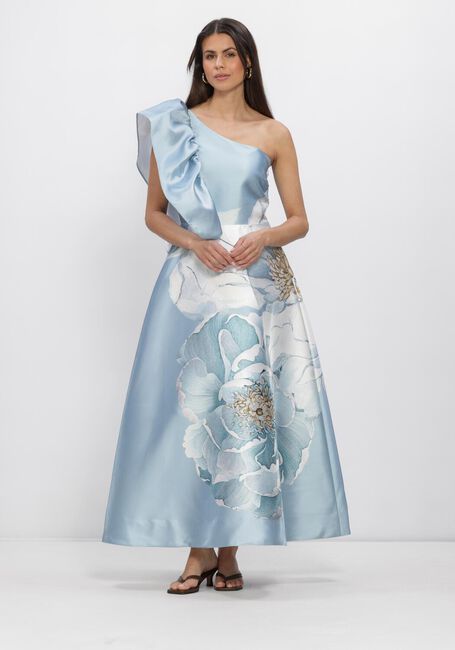 Lichtblauwe DEA KUDIBAL Midi jurk FLORNETTE - large