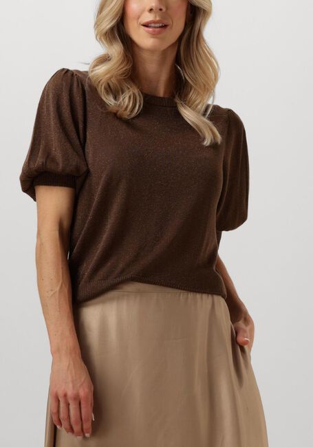 Bruine MINUS Tops & T-shirts LUREX POFMOUW TOP - large