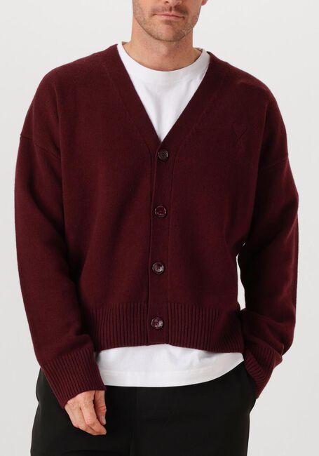 Paarse AMI PARIS Vest ADC CARDIGAN - large