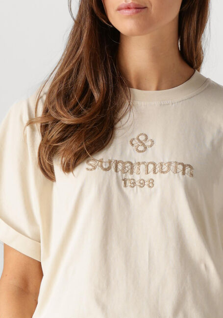 Gebroken wit SUMMUM T-shirt BOXY ARTWORK TEE - large