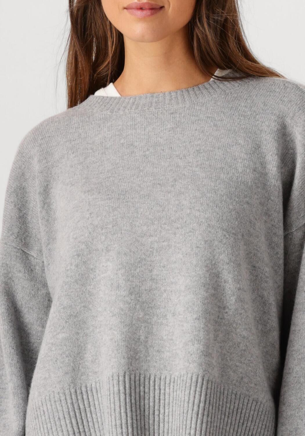 Lichtgrijze CLOSED Trui V NECK CARDIGAN - large