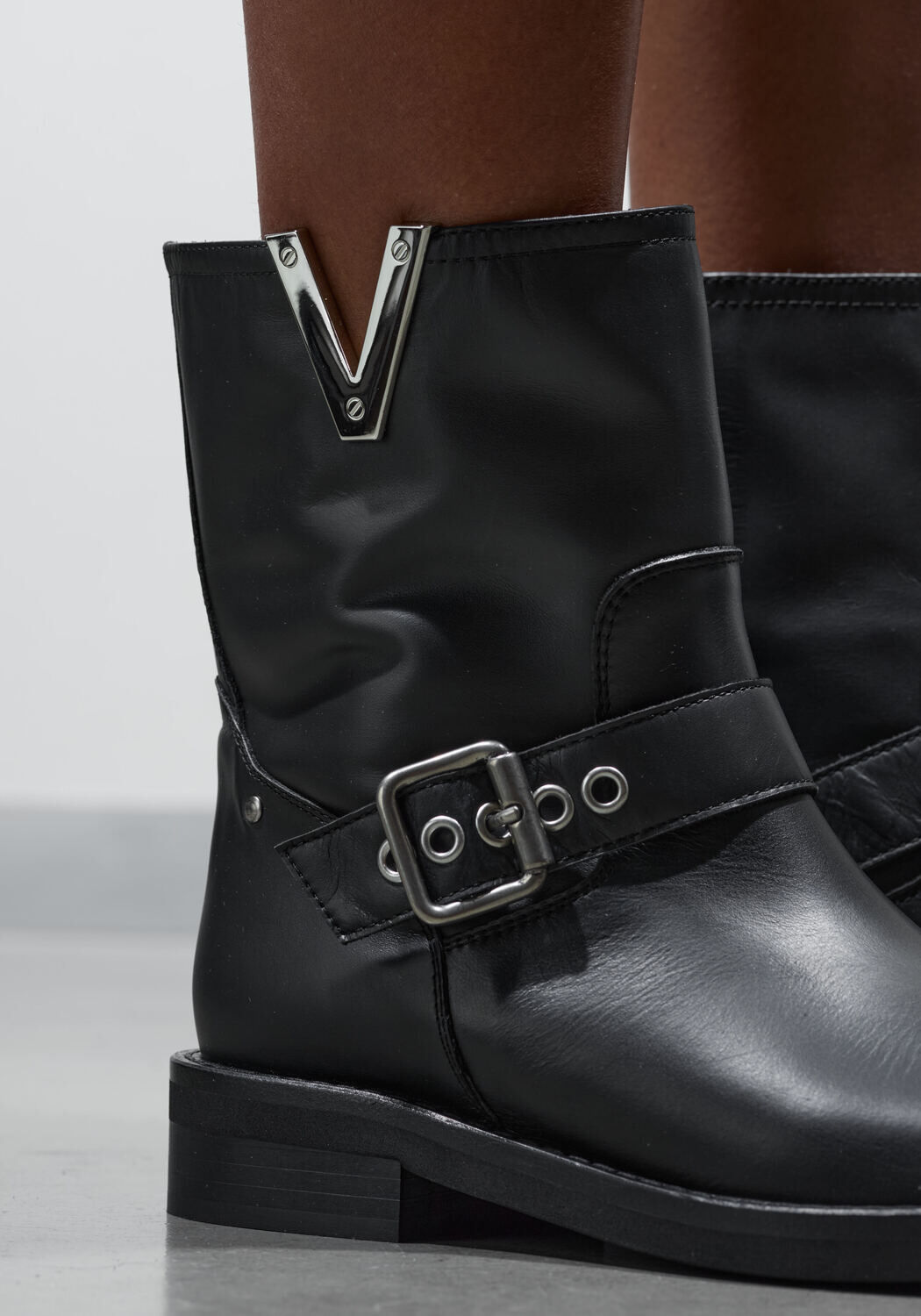 Zwarte VIA ROMA 15 Enkellaarsjes MALIBU 4218 - large