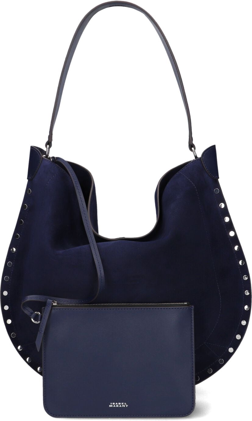 Isabel Marant Isabel Marant Handtas Dames Oskan Hobo Soft-ga, Materiaal: Suède, Kleur: Donkerblauw