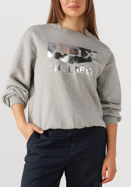 Grijze ALIX THE LABEL Trui FOIL LOGO SWEATER - large