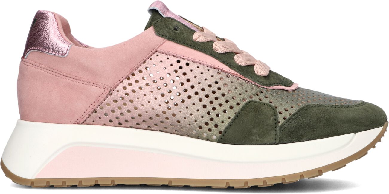 Softwaves Lage Sneakers Dames 8.94.02, Maat: 37, Materiaal: Leer, Kleur: Groen