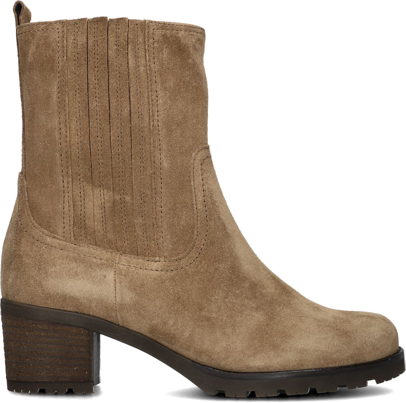 Gabor Enkelboots Dames 801.4, Maat: 40,5, Materiaal: Suède, Kleur: Beige