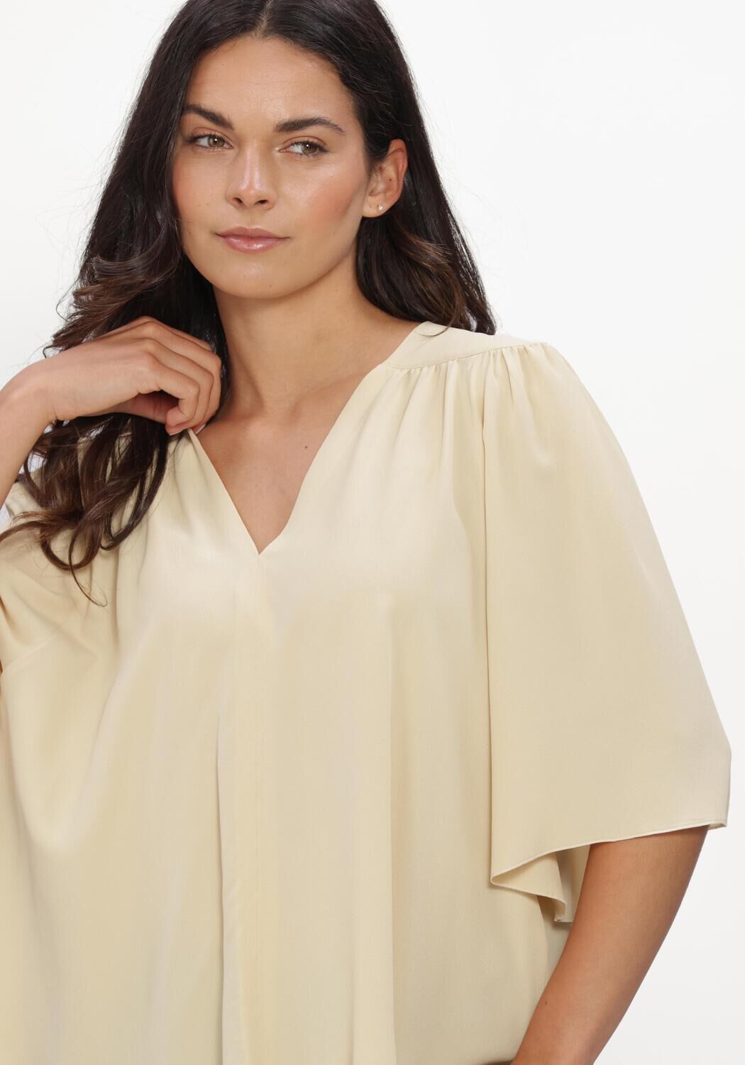 Creme LUISA CERANO Blouses BLUSE AUS SEIDEN-MIX - large