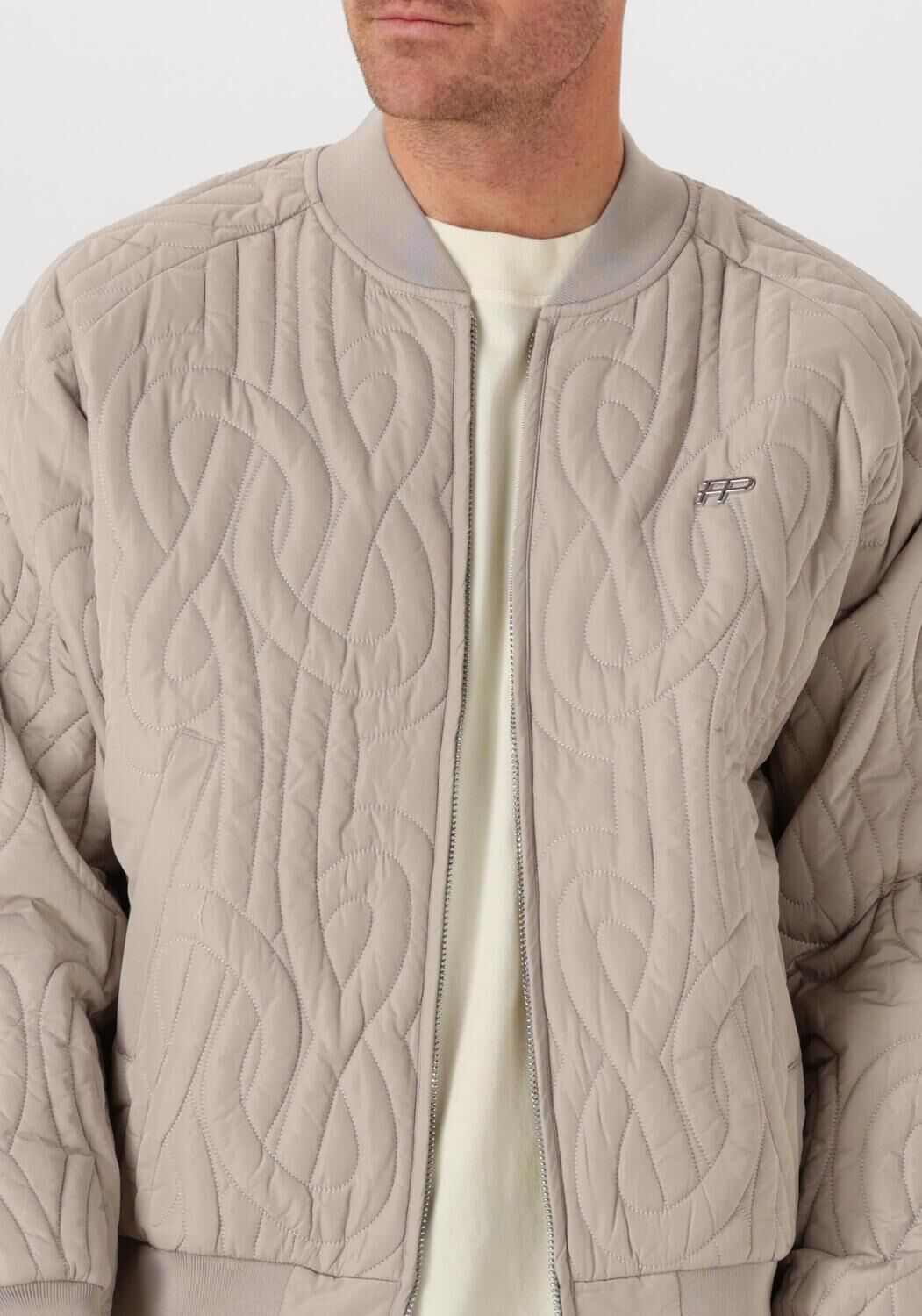 Bruine FILLING PIECES Jack BOMBER QUILTED - large