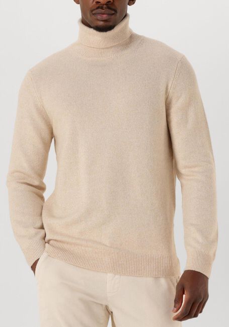 Beige PROFUOMO Trui PULLOVER ROLL NECK WOOL BLEND - large