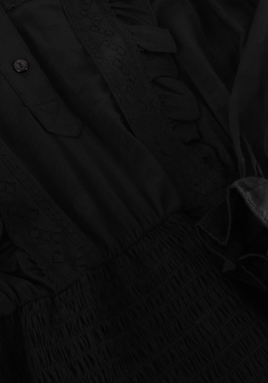 Zwarte CO'COUTURE Mini jurk SUNNERY LACE SMOCK DRESS - large