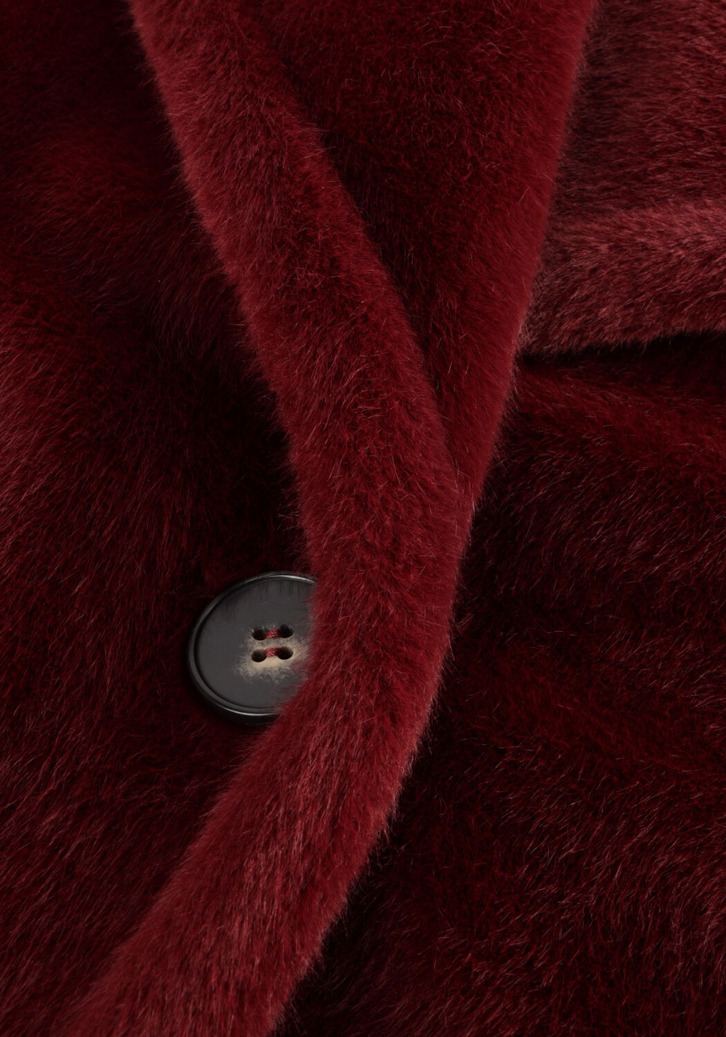 Bordeaux MARC CAIN COLLECTION Faux fur jas ZC 12.13 W42 - large