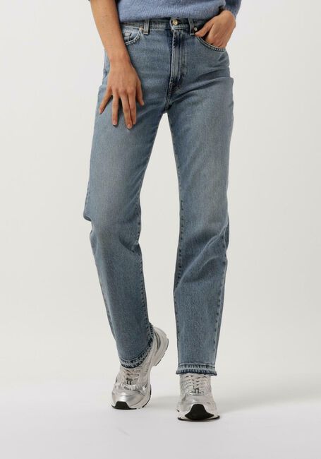 Blauwe 7 FOR ALL MANKIND Straight leg jeans TALL LOGAN STROVEPIPE HIGHER WITH UNROLLED HEM - large