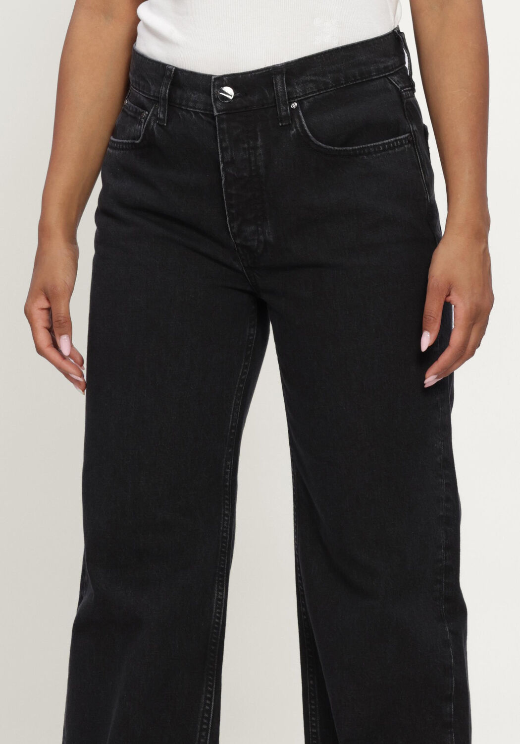 Zwarte ANINE BING Wide jeans HUGH JEAN - large