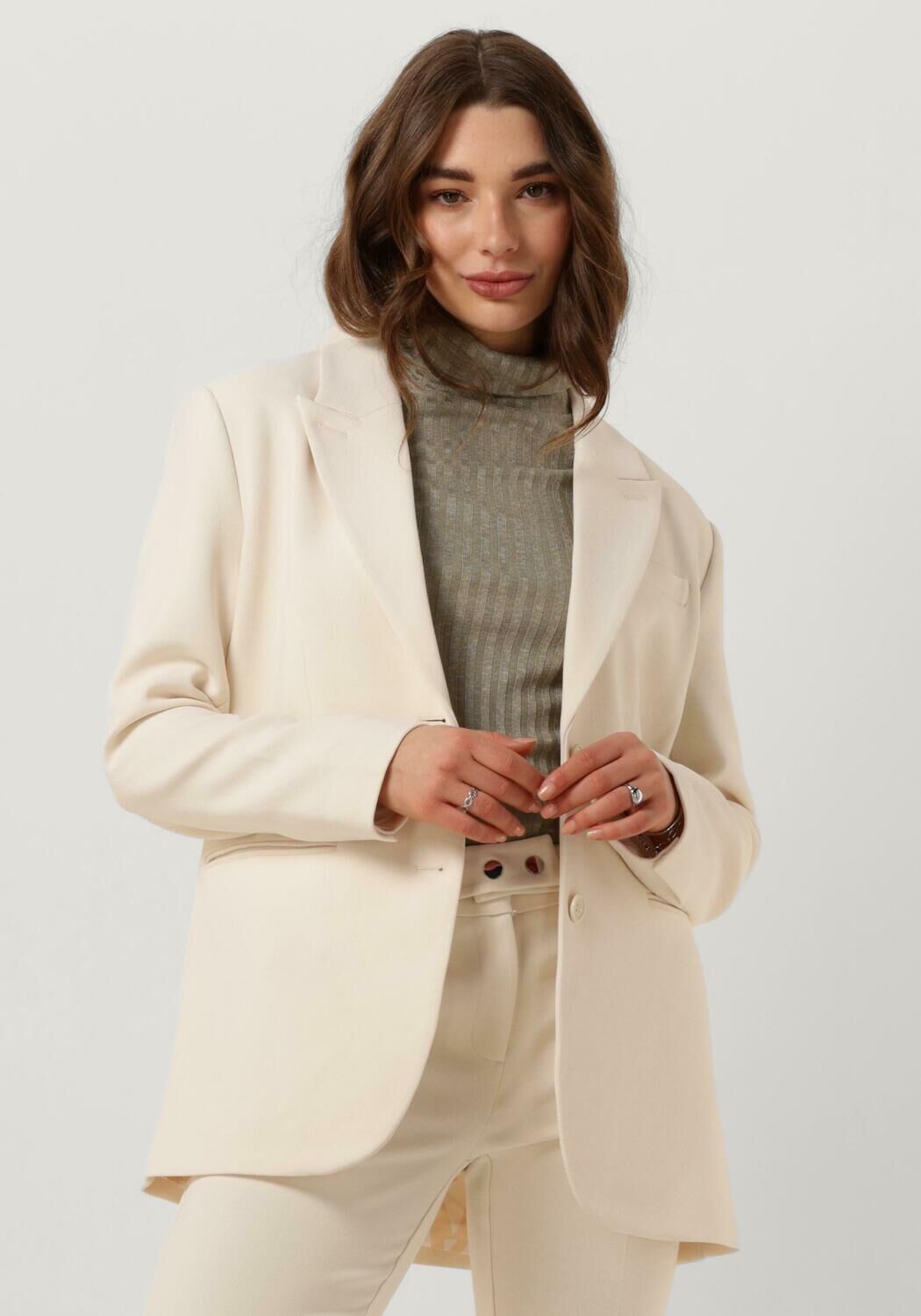 AAIKO Blazer Dames Larina Vis 420, Maat: S, Kleur: Ecru