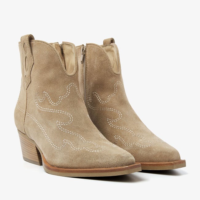 Beige VIA VAI Enkellaarsjes DO OLIVIA - large