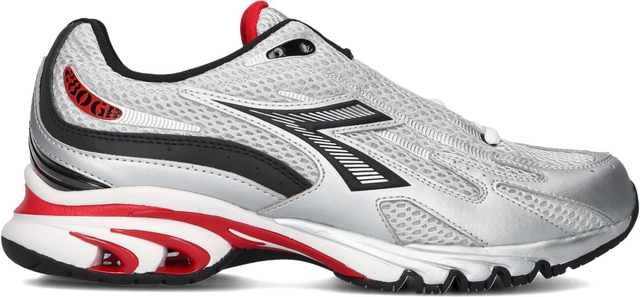 Diadora Lage Sneakers Dames Mesh Runner, Maat: 40, Materiaal: Mesh, Kleur: Zilver