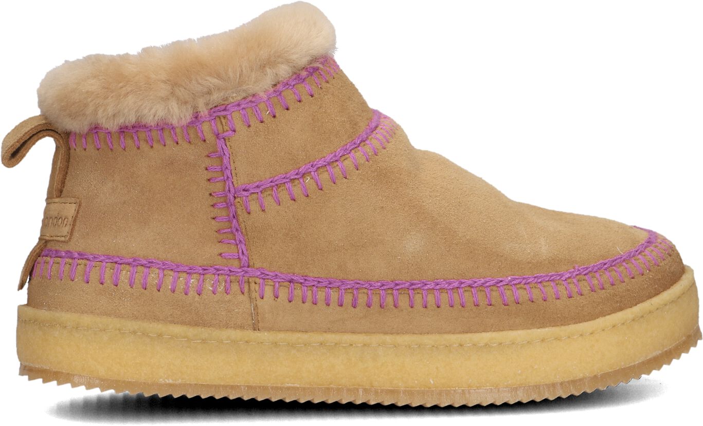 Laidbacklondon Vachtlaarzen Dames Nyuki Low Crochet, Maat: 36, Materiaal: Suède, Kleur: Cognac