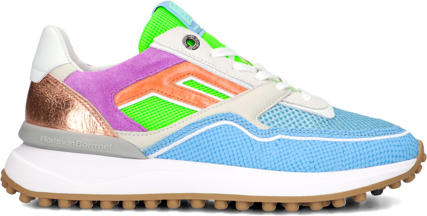Floris van Bommel Lage Sneakers Dames Sfm-10128, Maat: 39,5, Materiaal: Textiel, Kleur: Blauw