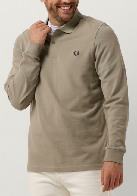 Olijf FRED PERRY Polo THE LONG SLEEVE FRED PERRY SHIRT - large