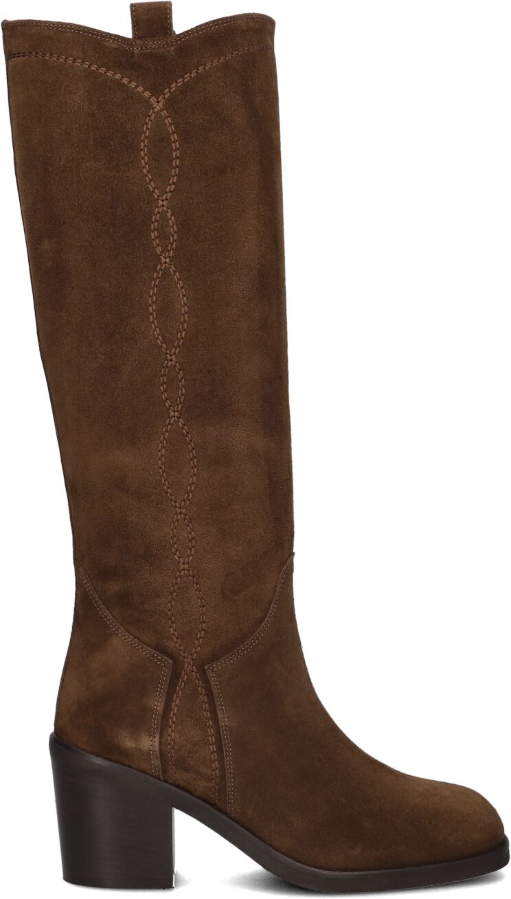Stefano Lauran Hoge Laarzen Dames B5631, Maat: 39, Materiaal: Suède, Kleur: Cognac