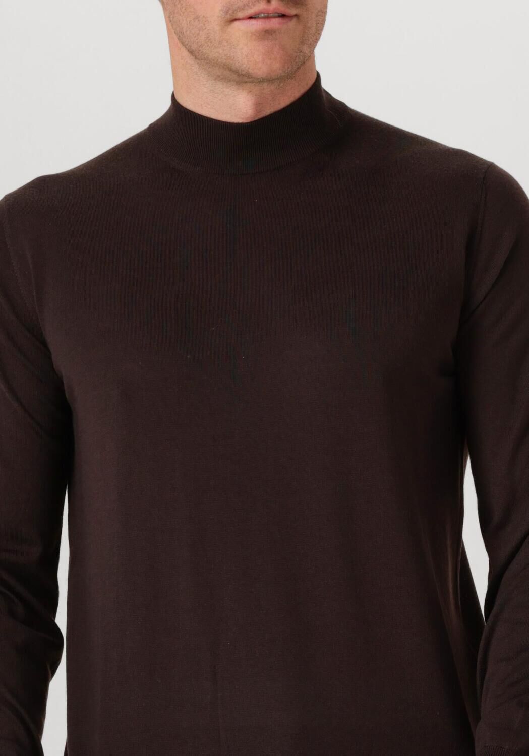 Bruine FILIPPO DE LAURENTIIS Trui LUPETTO ML R.MERINO - large