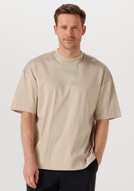 Beige VALENZA T-shirt 1026 INTERLOCK SUPIMA OVERSIZED T SHIRT - large