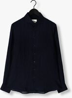 Donkerblauwe PROFUOMO Klassiek overhemd SHIRT X-CUTAWAY SC LINNEN - medium