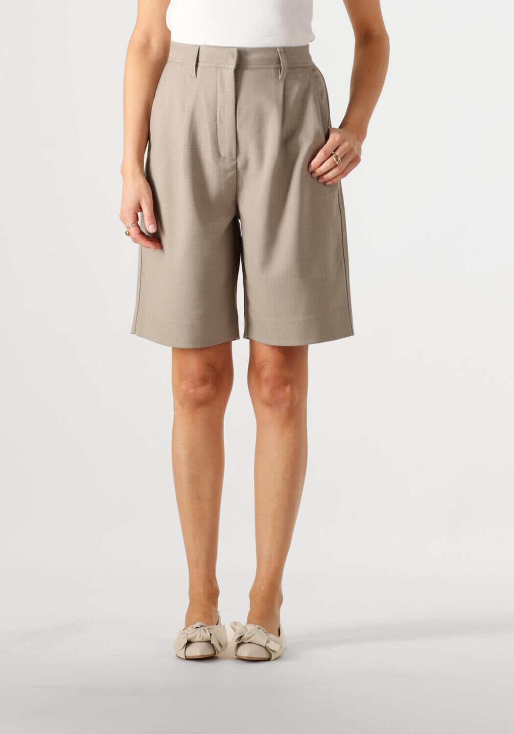 Copenhagen Muse Korte Broek Dames Tailor Bermuda, Maat: L, Kleur: Beige