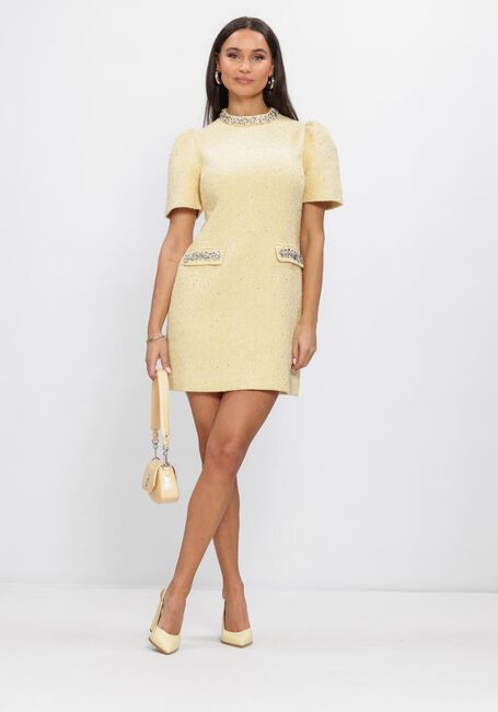 Butter yellow LINA LOCCHI Mini jurk LL-AGNESE - large