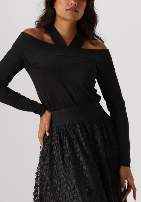 Zwarte SUMMUM Trui BARE SHOULDER TOP DULL - large