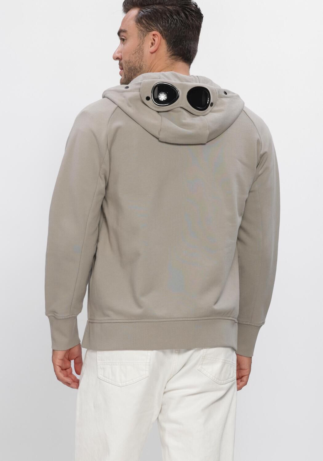 Grijze CP COMPANY Vest DIAGONAL RAISED FLEECE GOGGLE SWEATSHIRT - large