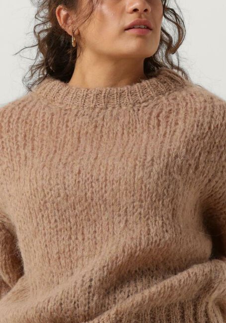 Beige AMERICAN DREAMS Trui LEONNIE ALPACA PULLOVER - large