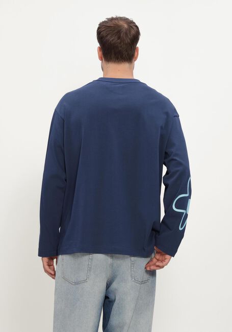 Donkerblauwe FLANEUR T-shirt BLOSSOM LONG SLEEVE - large