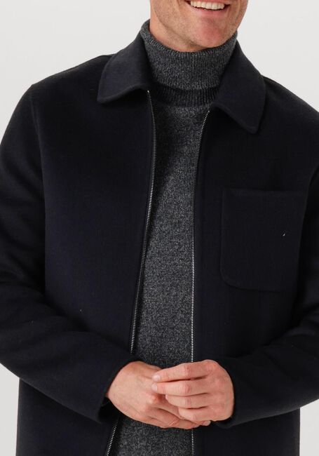 Zwarte PROFUOMO Overshirts OVERSHIRT WOOL ZIPPER - large