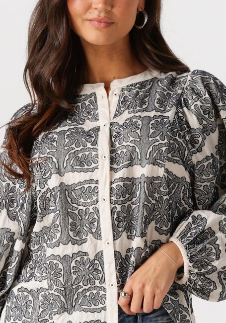 Ecru SUMMUM Blouses LONGSLEEVE BOUSE TILE EMBROIDERY - large