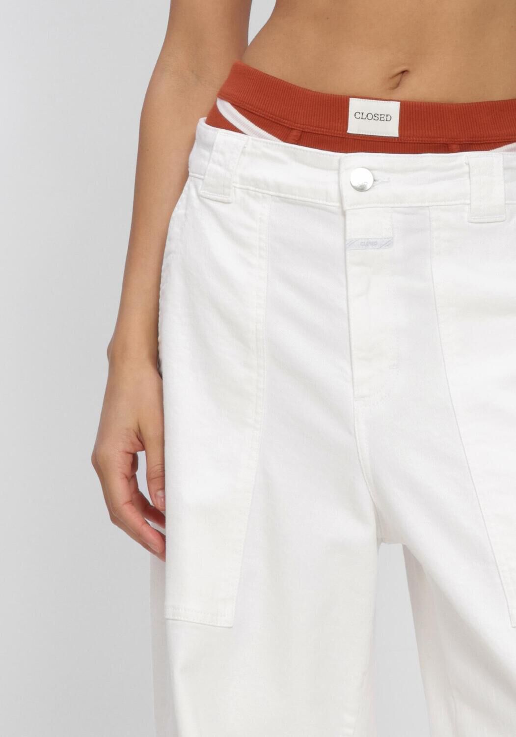 Witte CLOSED Wide jeans RHANNON - large