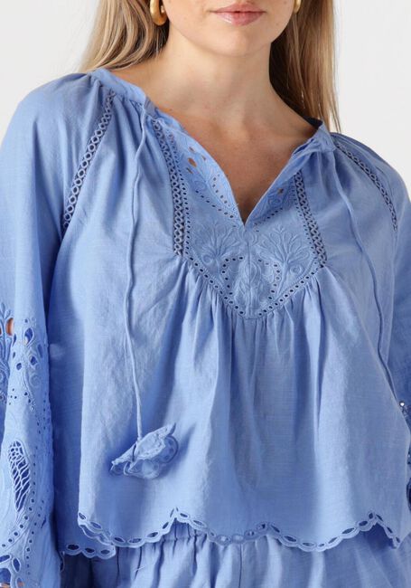 Blauwe SCARLETT POPPIES Blouses ASHU TOP - large