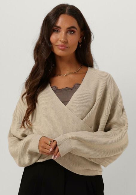 Taupe ROSEMUNDE Top BABETTE SILK TOP W/ LACE - large