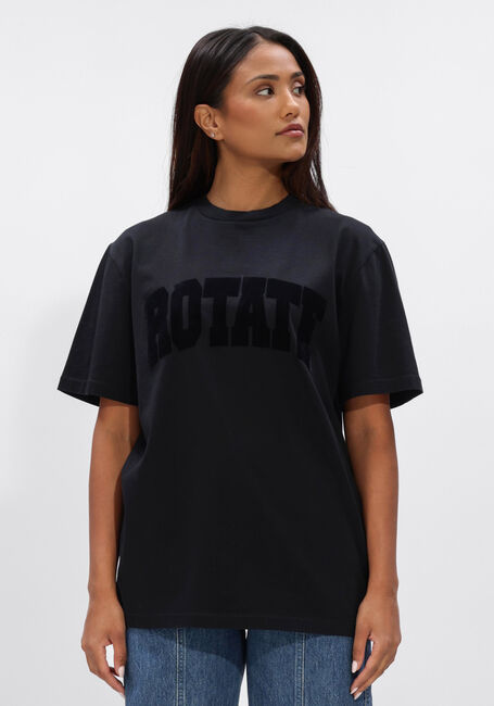 Zwarte ROTATE Tops & T-shirts JERSEY OVERSIZED T SHIRT - large