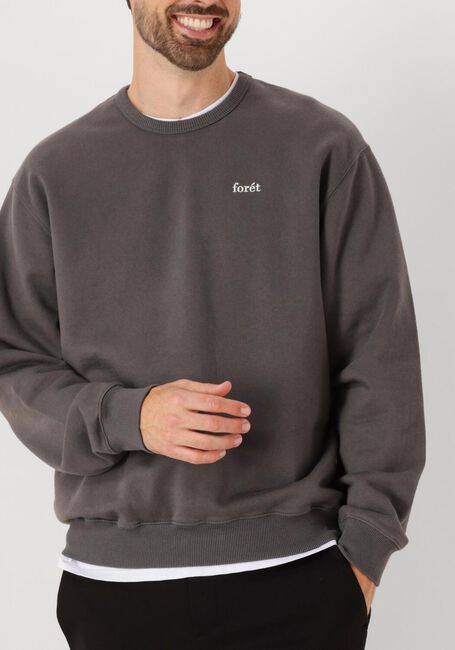 Donkergrijze FORÉT Sweater NOON SWEATSHIRT - large