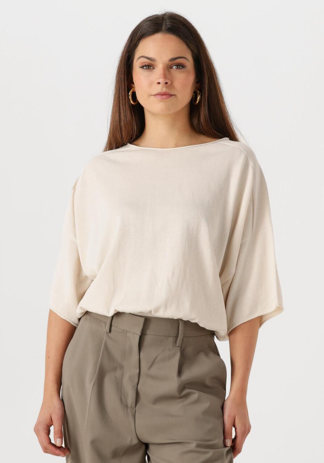 Drykorn Top Dames Dilary, Maat: L, Kleur: Ecru