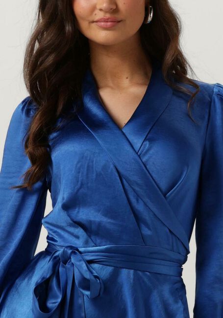 Blauwe NOTRE-V Mini jurk NV-DORIS SATIN DRESS - large