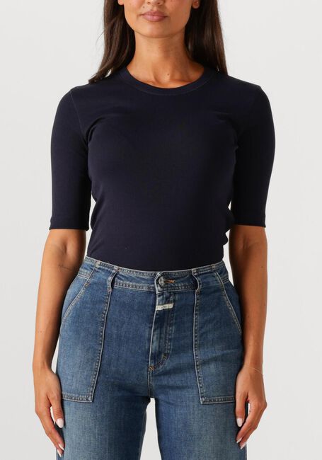 Donkerblauwe CLOSED T-shirt CREWNECK SHORTSLEEVE - large