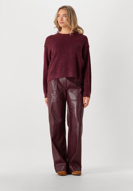 Bordeaux DANTE6 Wijde broek JULES FAUX LEATHER PANTS - large