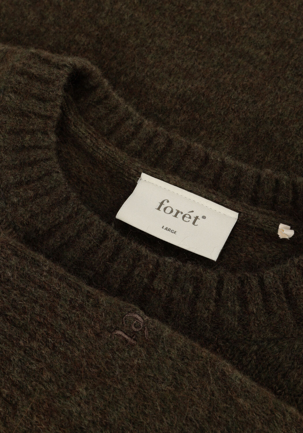 Donkergroene FOR&Eacute;T Trui ALPINE KNIT - large
