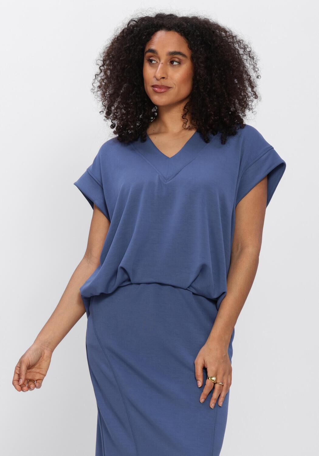 Aimee the Label T-Shirt Dames Katja Sweater, Maat: XL, Kleur: Blauw afbeelding 1