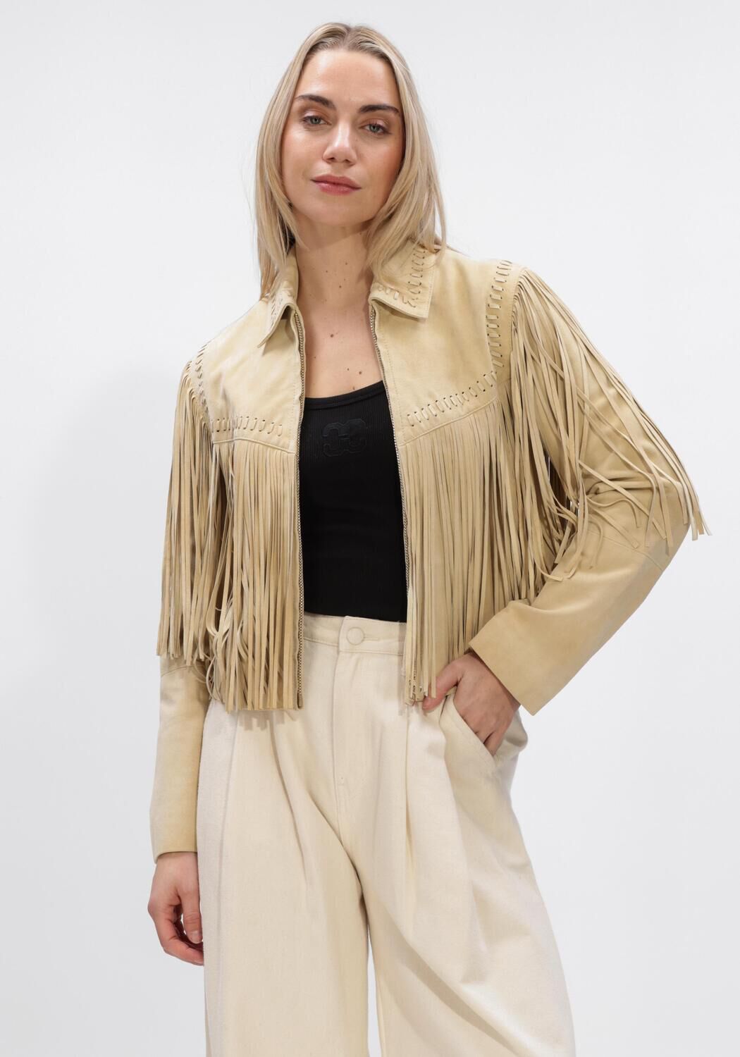 Ibana Jack Dames Jeeya Suede, Maat: 34, Kleur: Beige afbeelding 1