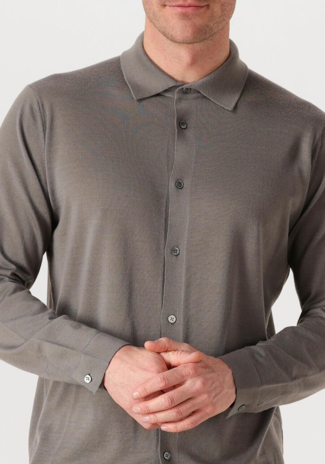 Beige FILIPPO DE LAURENTIIS Overshirt CAMICIA BOTT ML R MERINO - large