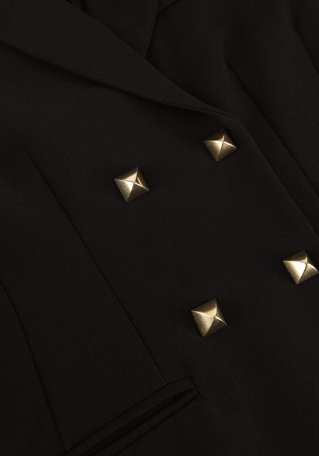 Zwarte ACCESS Blazer DOUBLE-BREASTED BLAZER WITH STUD - large